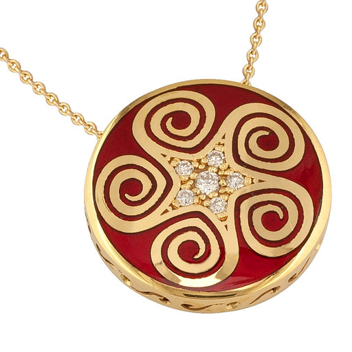 Eternal Spiral Greek Key Pendant with Necklace