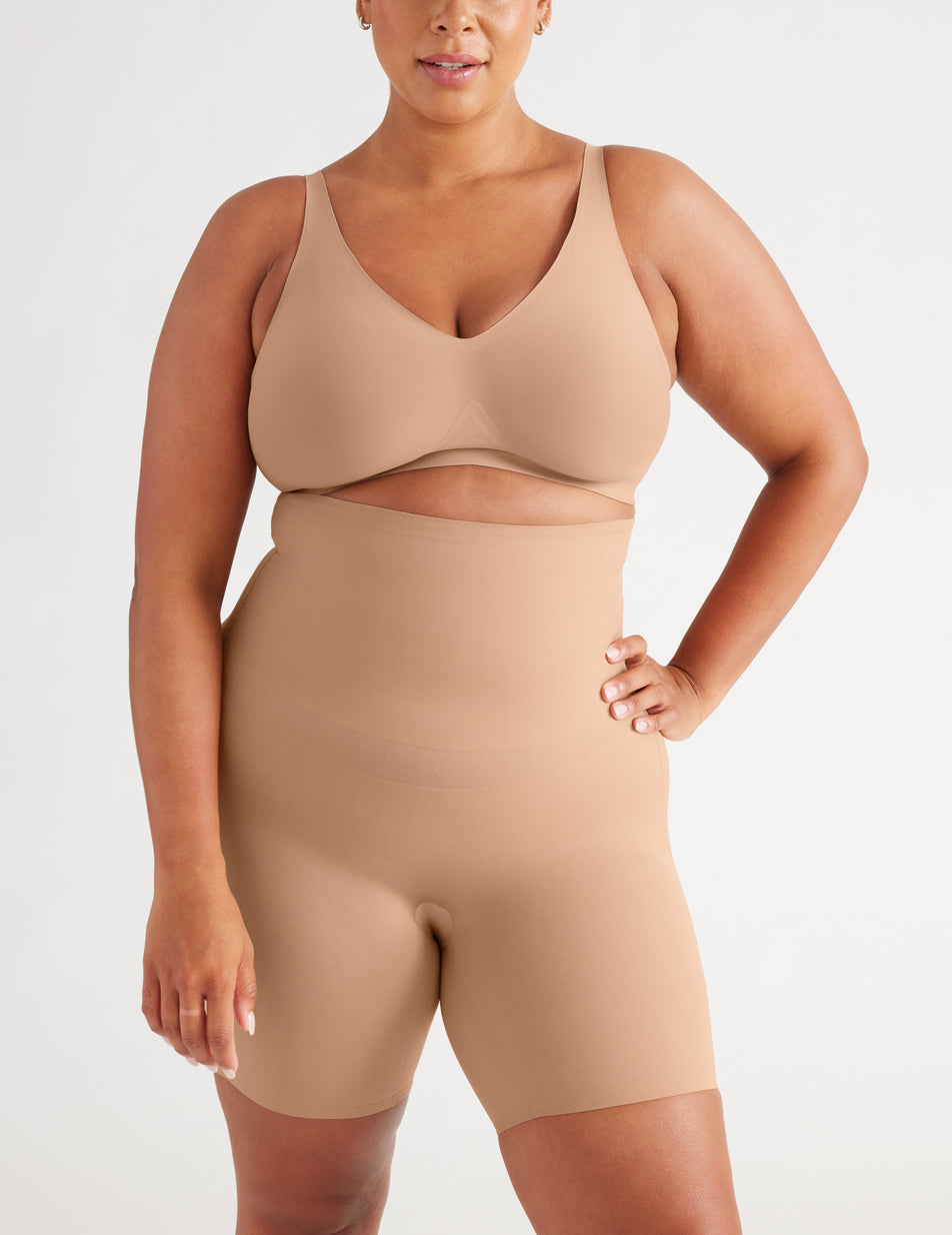 Lets talk shapewear as a size 18 with an apron belly! This is pt. 1 wh, knix shaper shorts