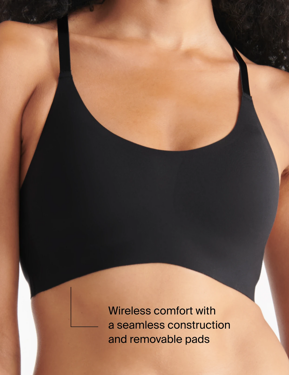 Knix Good to Go Seamless Bra - Size L Black Removable Pads