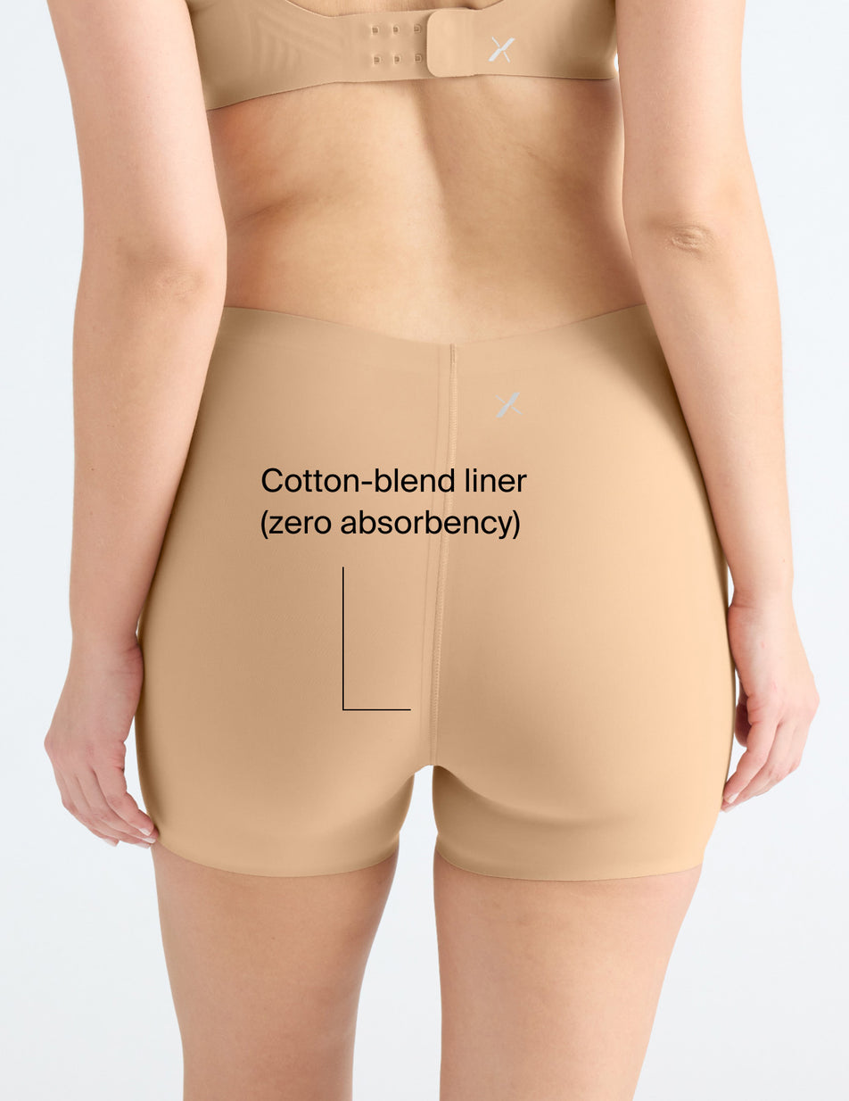 Cotton-blend liner (zero absorbency)