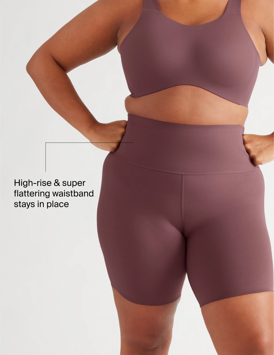 High-rise and super flattering waistband stays in place 