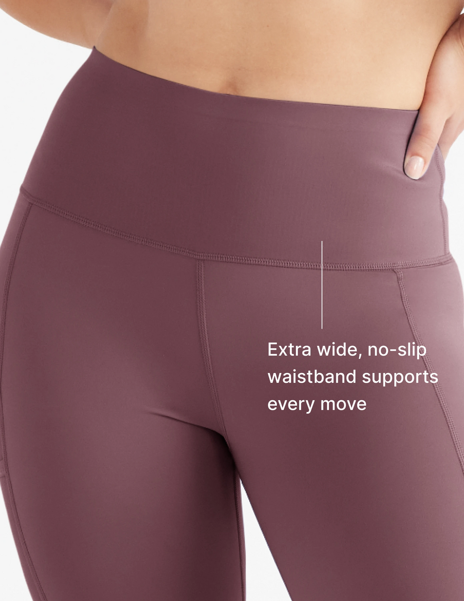 Extra wide, no-slip waistband supports every move