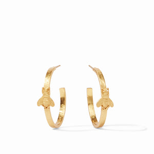 Bee Hoop Earrings in Gold - Michele Jewelry