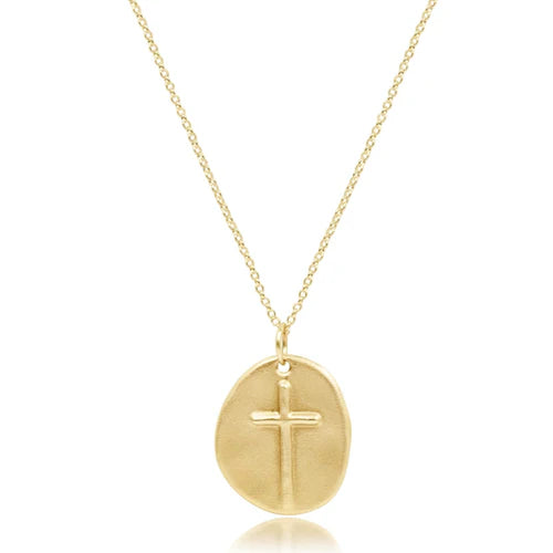 Inspire Gold Filled Cross Charm Necklace