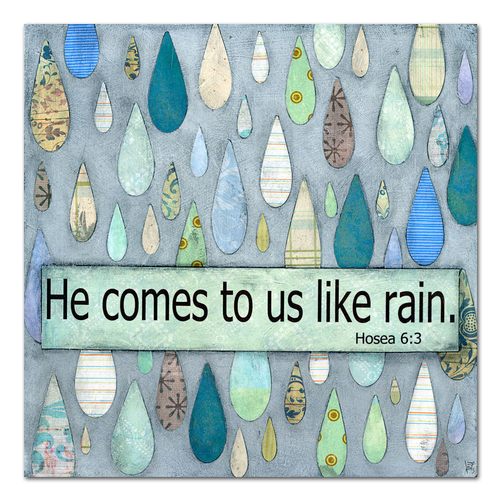 Christian T Scripture Art He Comes Like Rain Print Studiojru