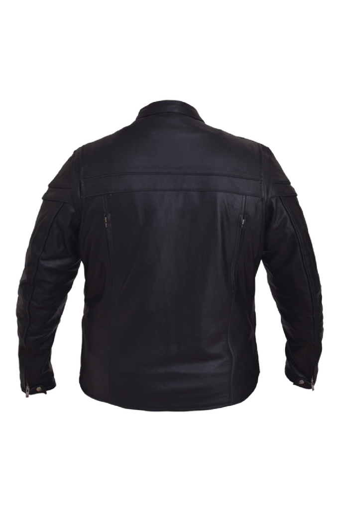 unik premium leather jacket gun pocket