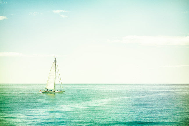Sailboat Photography Art | Sailboat on Ocean Art Print – Carolyn ...