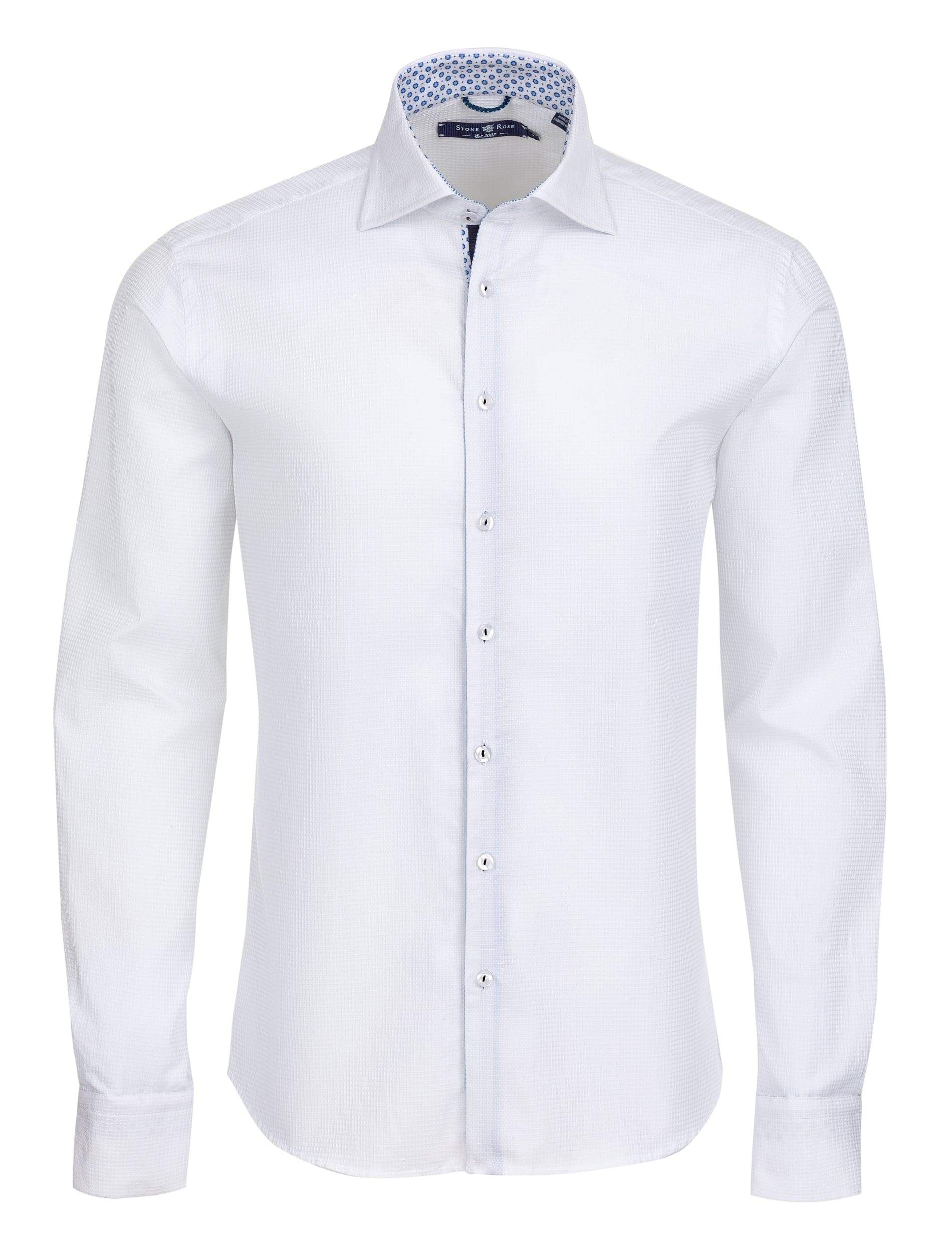 White Waffle Texture Long Sleeve Shirt - The Long-Sleeve Button-Up ...