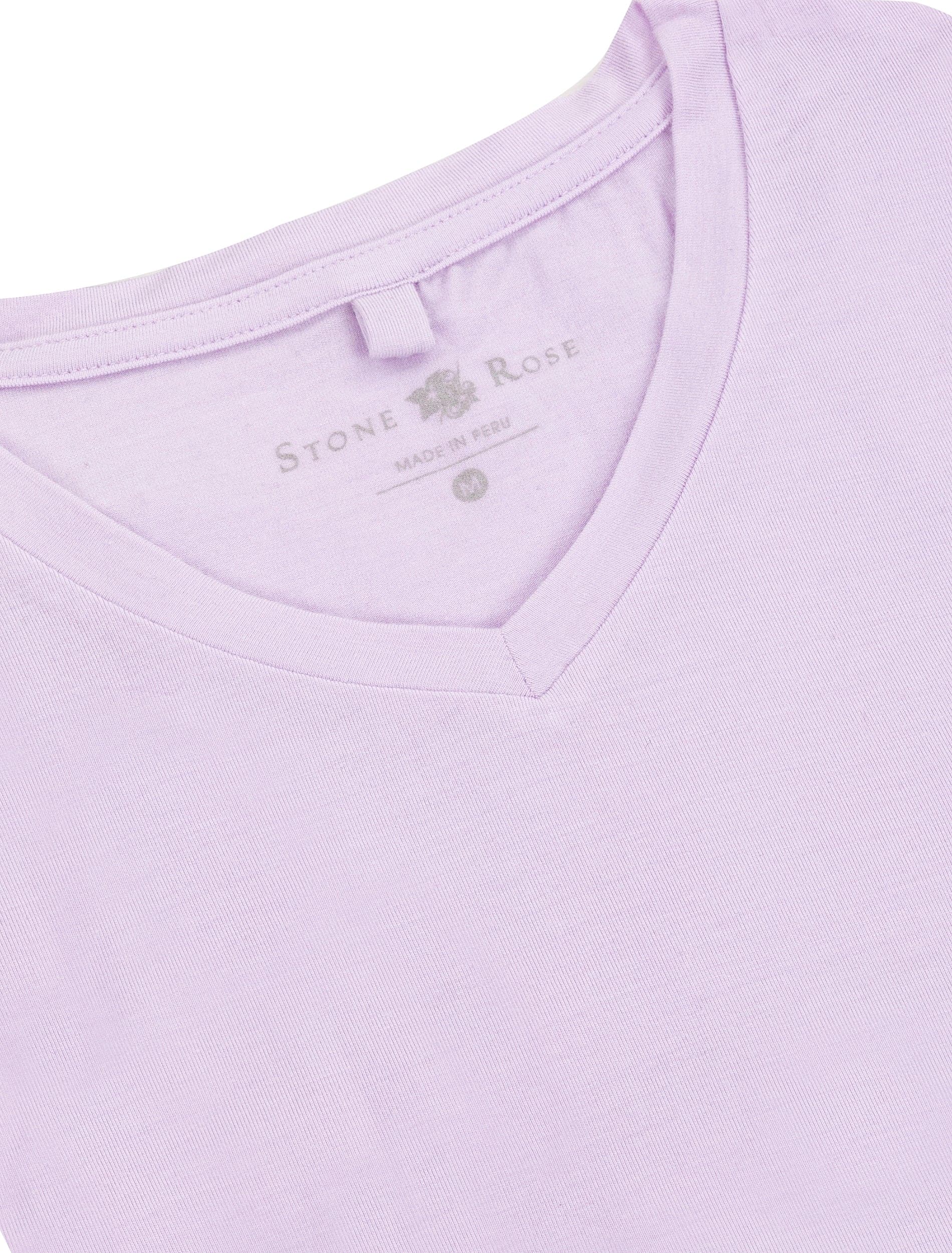 Lavender V-Neck Modal T-Shirt - Browse Men’s Spring Shirts | Stone Rose