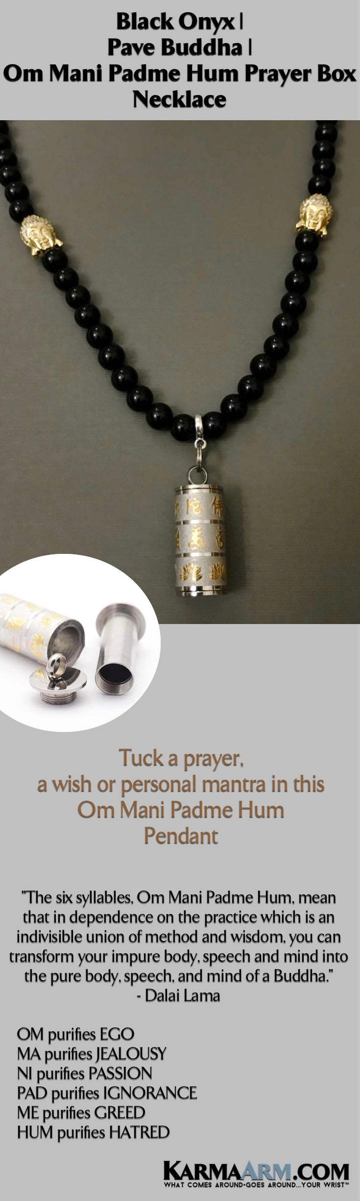 Buddhist Necklaces | Om Mani Padme Hum | Reiki Healing Chakra Jewelry