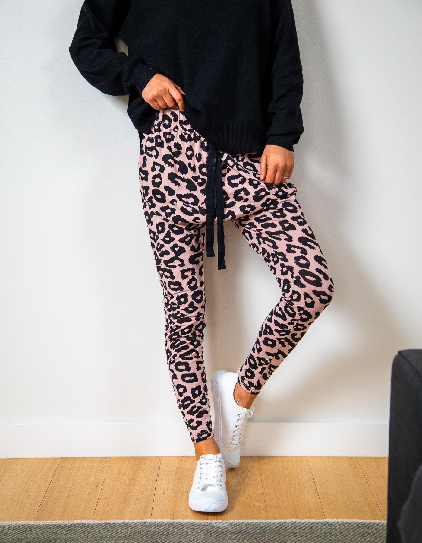 leopard jogger pants