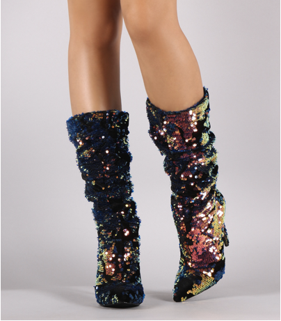 MULTI COLOR SEQUINS SHOW OUT BOOT 