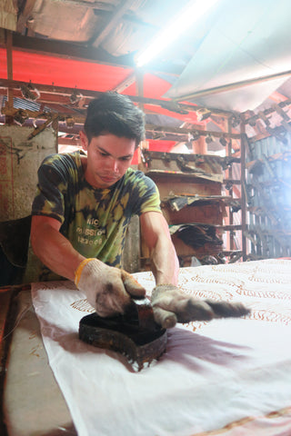 hand-blocked Malaysian batik