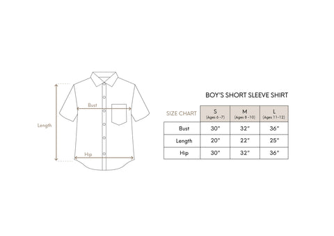 boys shirt size chart by age