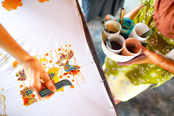 hand drawn batik canting fashion revolution