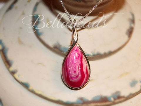 Teardrop Pendant - Flower Petal Jewelry - My Flowers Forever