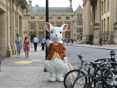 the White Rabbit in Oxford at Alice's Day, one of our favourite characters from the story