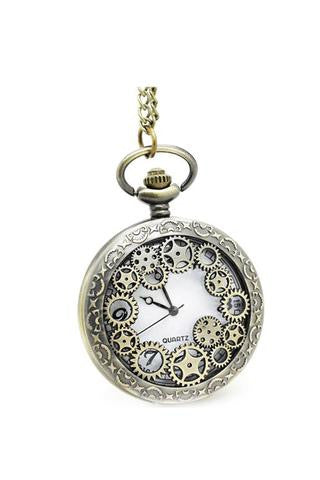 Gears of Time Cog Steampunk Pocket Watch