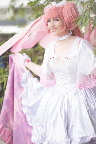 Senra Aria in her Madoka Magica anime cosplay that she made to sing in Japanese at the world karaoke Grand Prix representing Australia