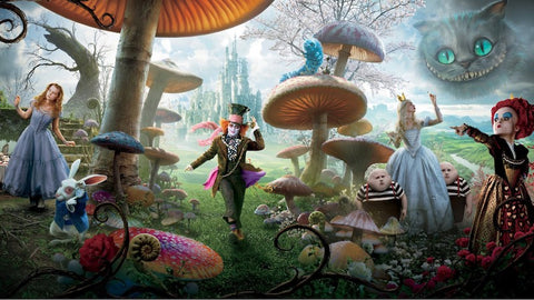 hd wallpaper image of Alice in Wonderland characters free to use for commercial purposes