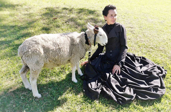 victorian steampunk with Tas O'Brien and Pete the steampunk sheep