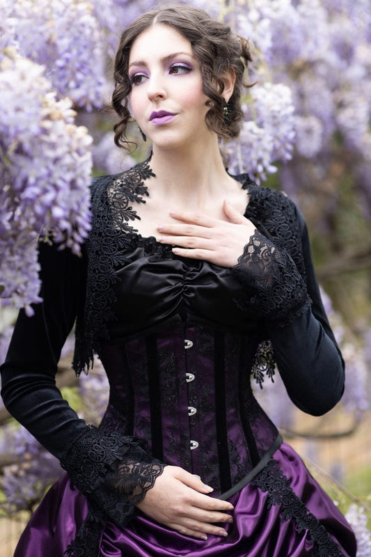 Elegant victorian steampunk corset costume