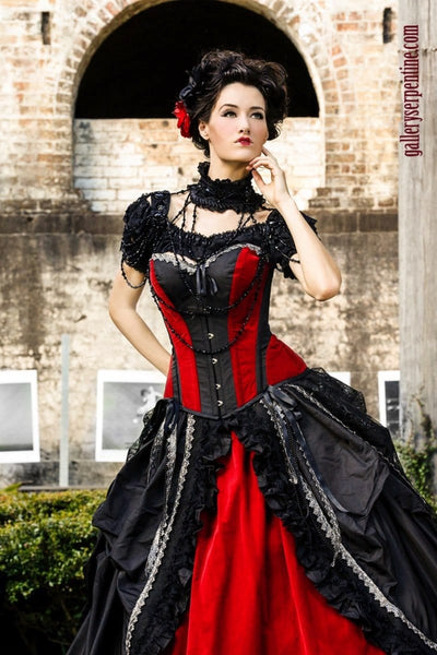 gothic corset wedding dresses