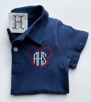 Monogrammed Navy Blue Classic Polo Shirt - Hadley and Finn