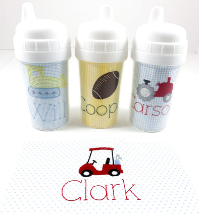 Sippy, Tumbler, and Snack Cups - Personalized Inserts - Choose A Design For The Fabric Insert