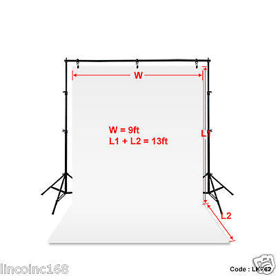 9'x13' White Photography Backdrop Photo Stand Muslin Background Suppor –  Linco Inc.