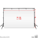 9'x13' White Photography Backdrop Photo Stand Muslin Background Support Kit