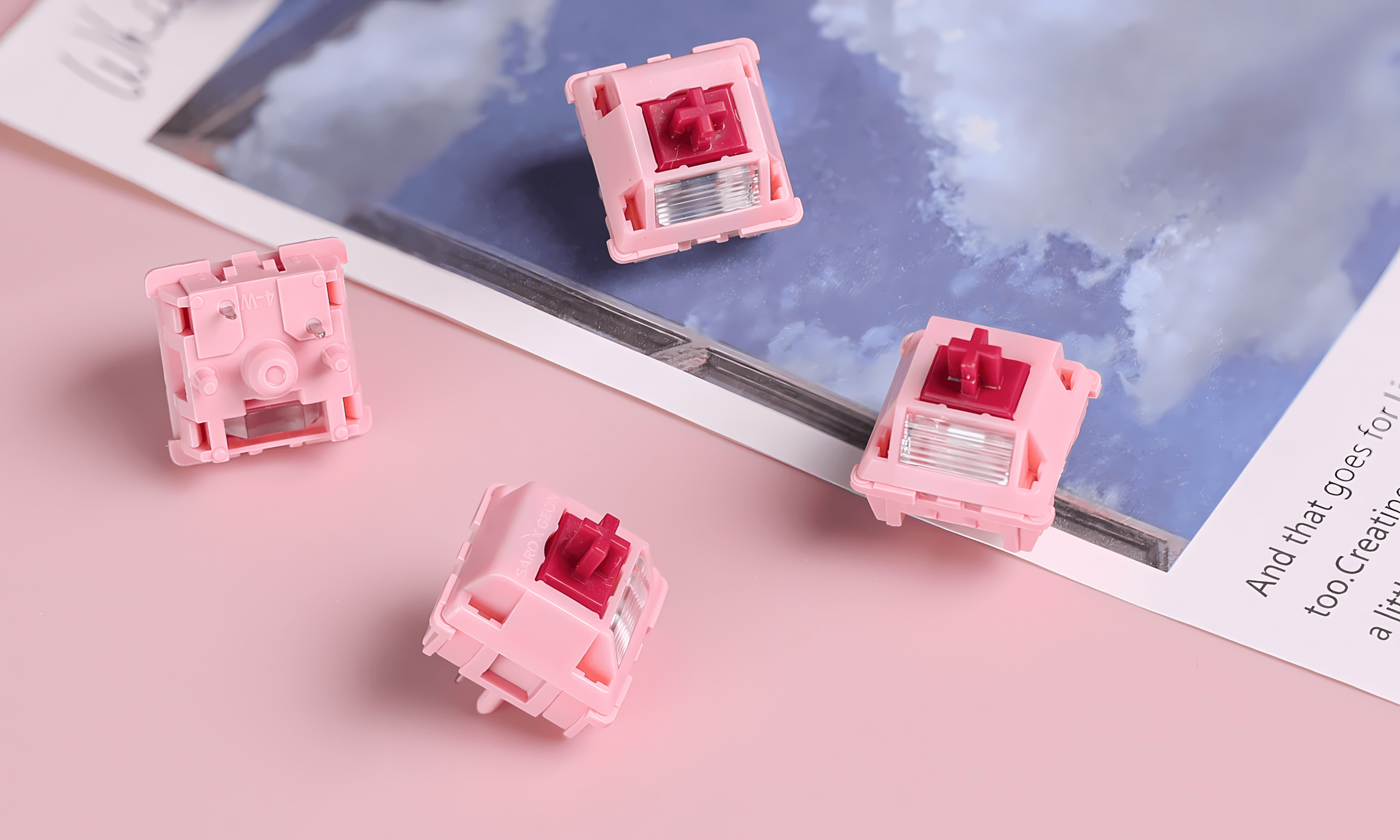 Sarokeys Blush Wine V2 Linear Switches