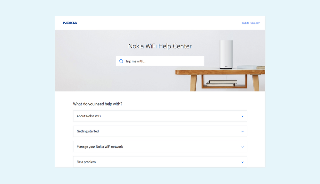 clean help center design