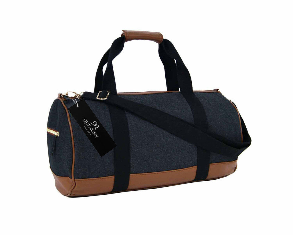 denim duffle travel bag