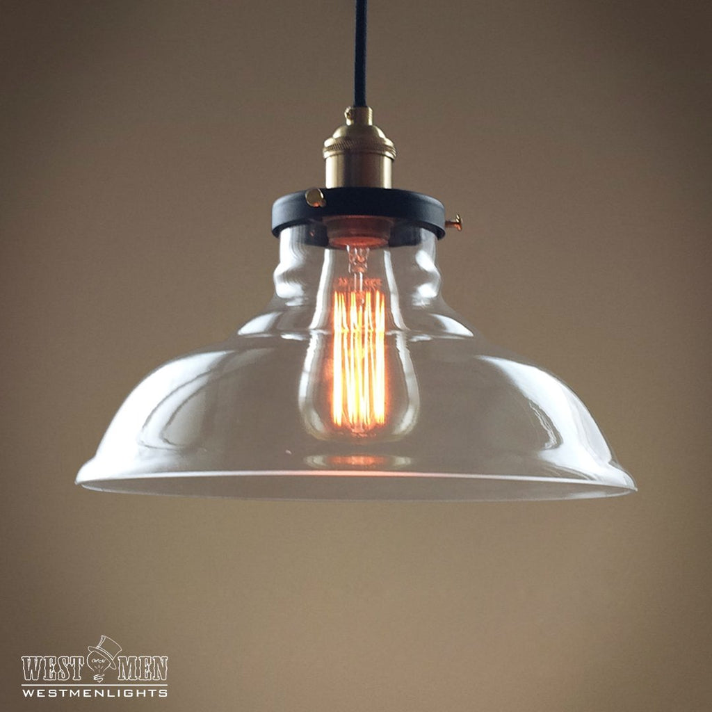 Bell 1 Lights Large Glass Kitchen Pendant Light 