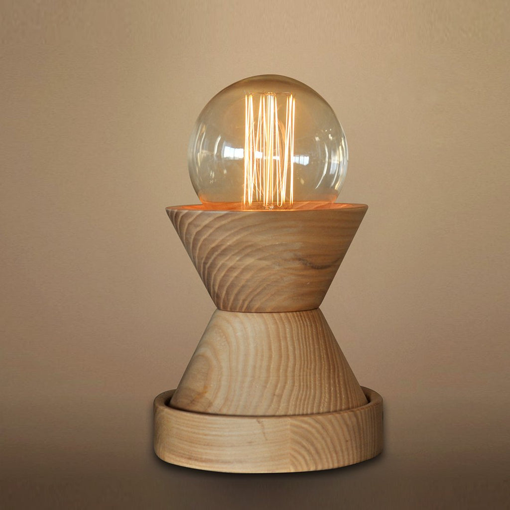 Wooden 1 Light Mini Dimmer Table Lamp