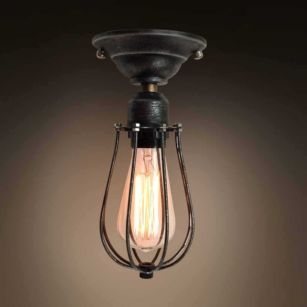 flush mount edison bulb light fixture