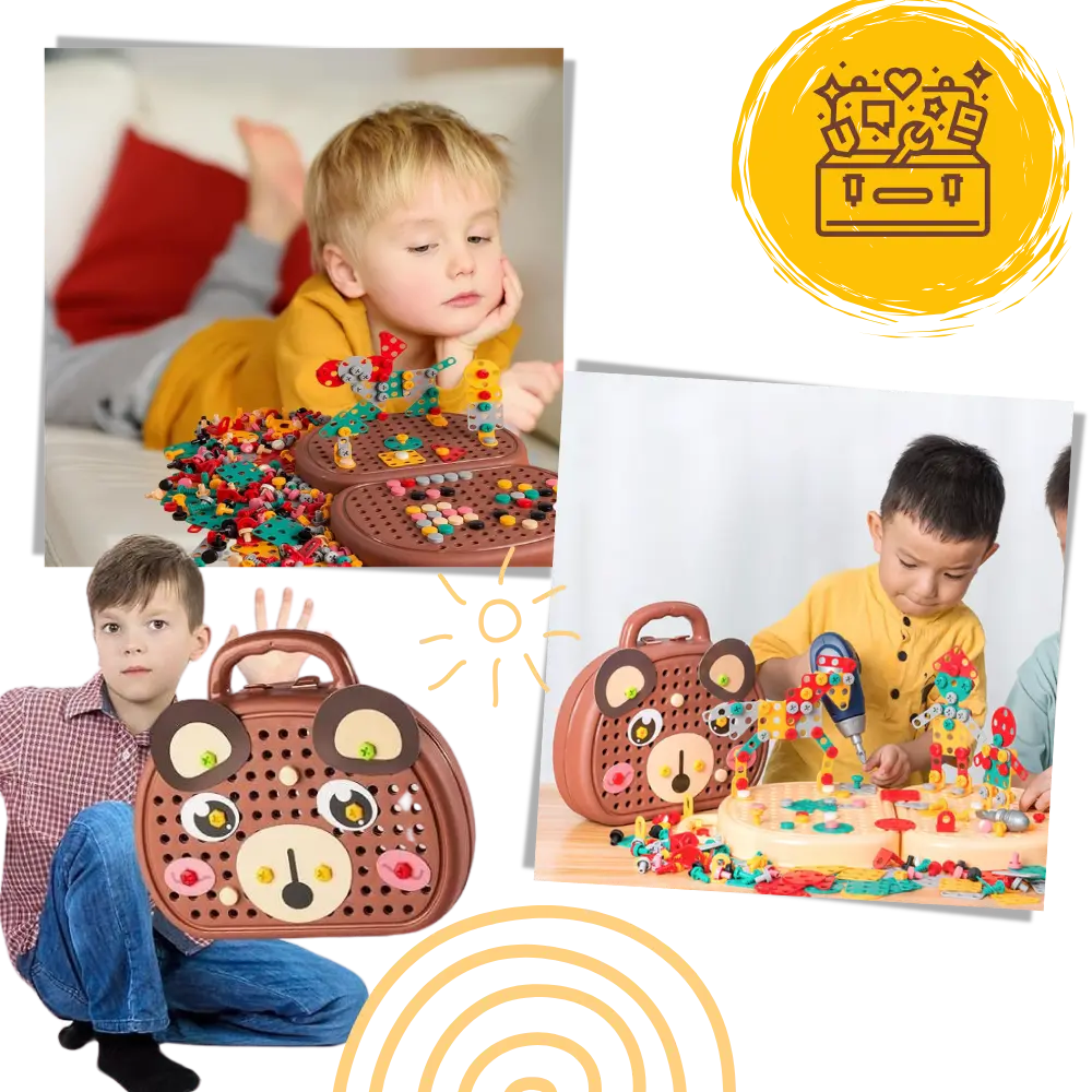Educational Drill Puzzle Toy - Easy to Use for All Ages - Zoozto