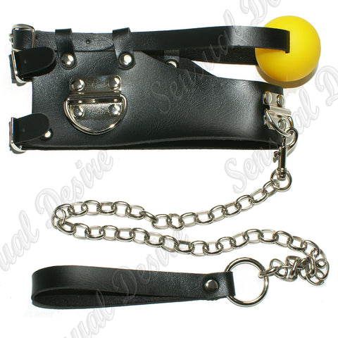 adjustable red mouth ball gag for bondage play