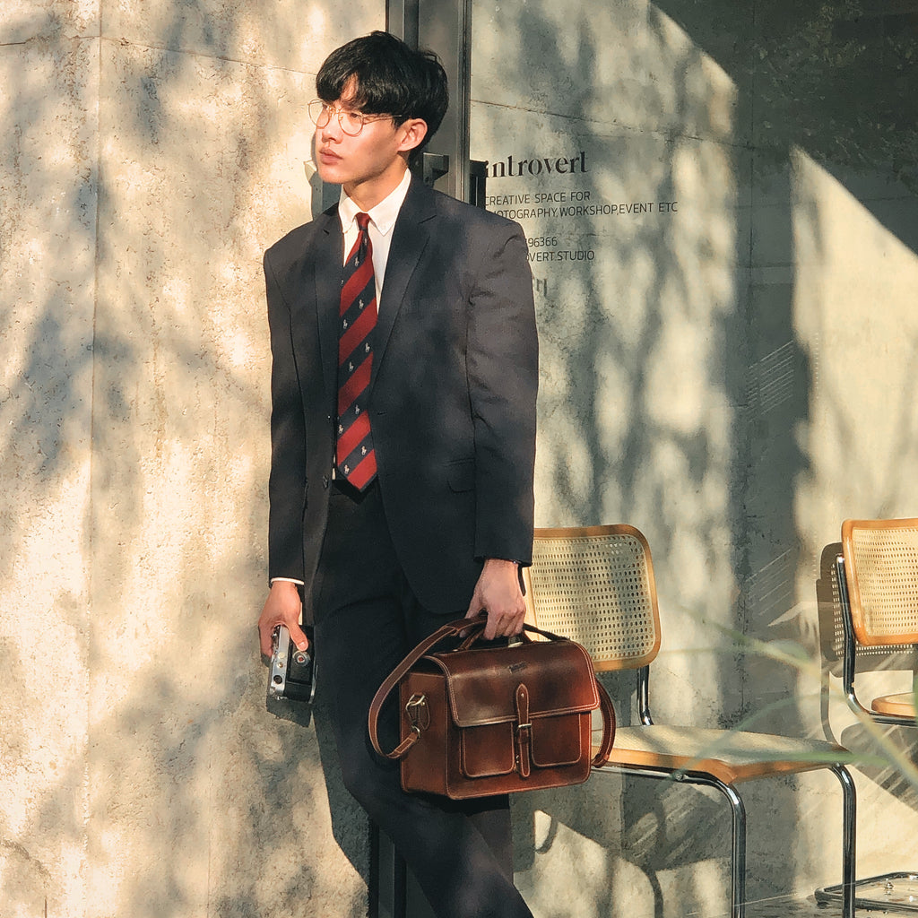 กระเป๋ากล้อง หนังแท้  เมเมนโตะ memento bag leather men looks mini small medium satchel genuine