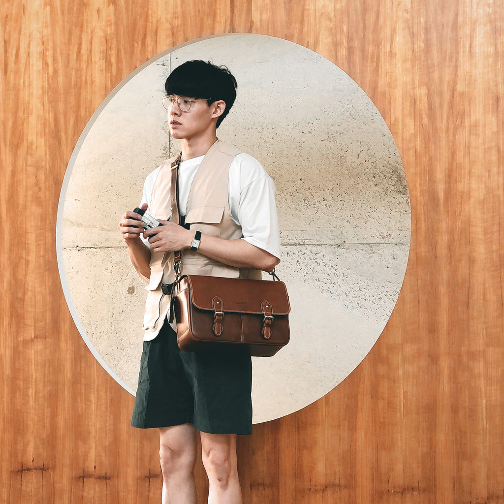 กระเป๋ากล้อง หนังแท้  เมเมนโตะ memento bag leather men looks mini small medium satchel genuine