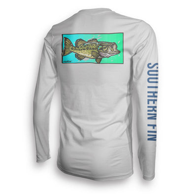 Southern Fin Apparel Mens Long Sleeve Fishing Hoodie Shirt with UV Sun Protection, adult Unisex, Size: Medium, White