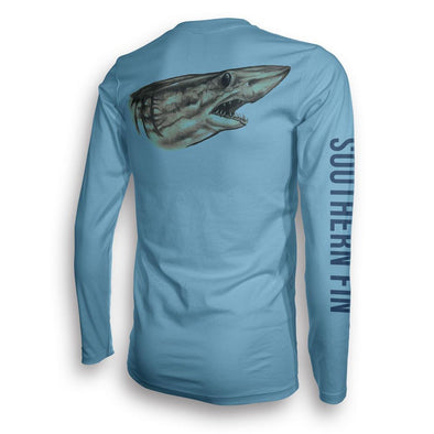 Performance Fishing Shirt Long Sleeve UPF 50+ (Blacktip Shark)