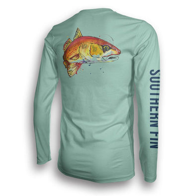 Performance Fishing Shirt Long Sleeve UPF 50+ (Tailing Redfish)