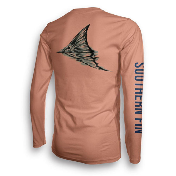 Performance Fishing Shirt Long Sleeve (Redfish Tail) - Southern Fin ...