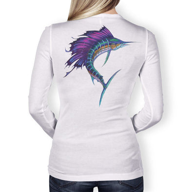 Sailfish on Chest Long Sleeve UPF 50+ Dry-Fit Shirt – Saltwater Born