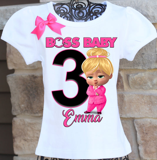 Boss Baby Black Girl Kids Birthday Family Custom Name White T Shirts - –  Sweet Tutus