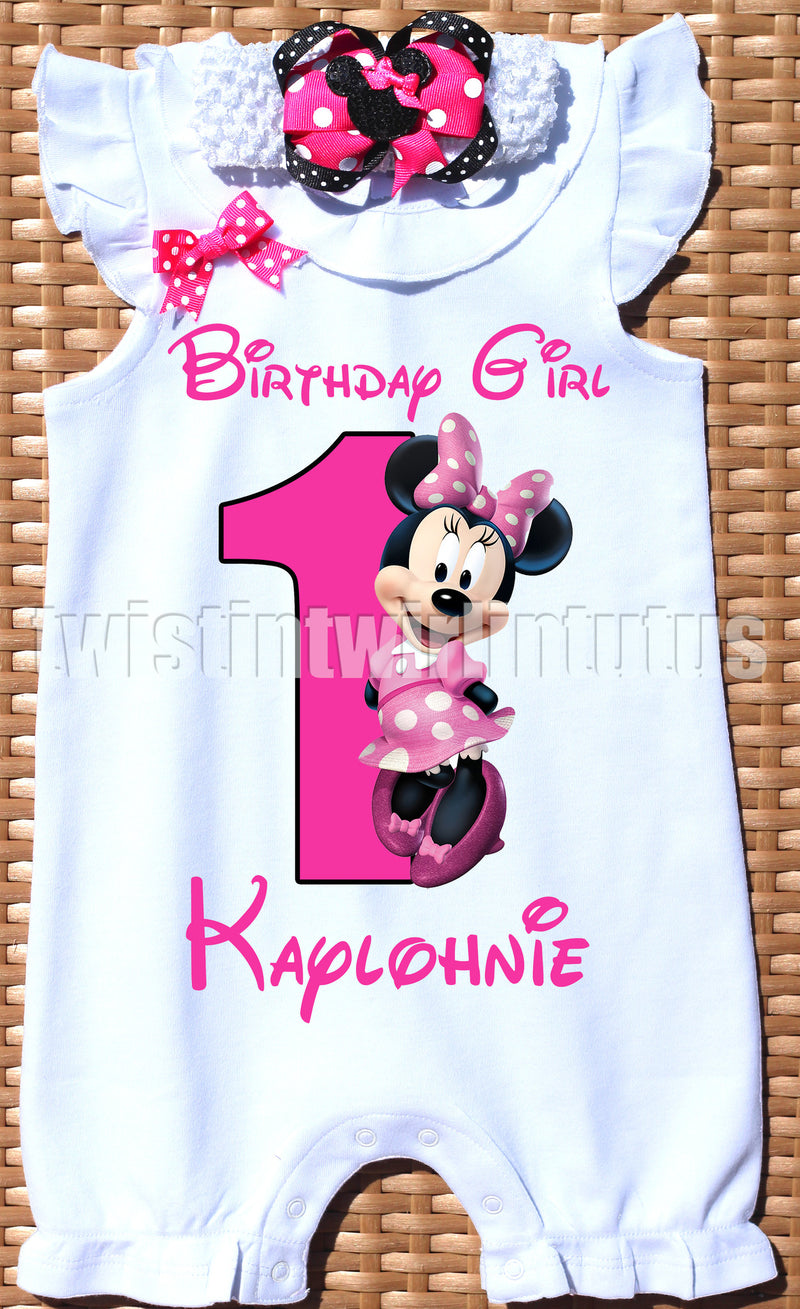 minnie mouse one year old birthday outfit