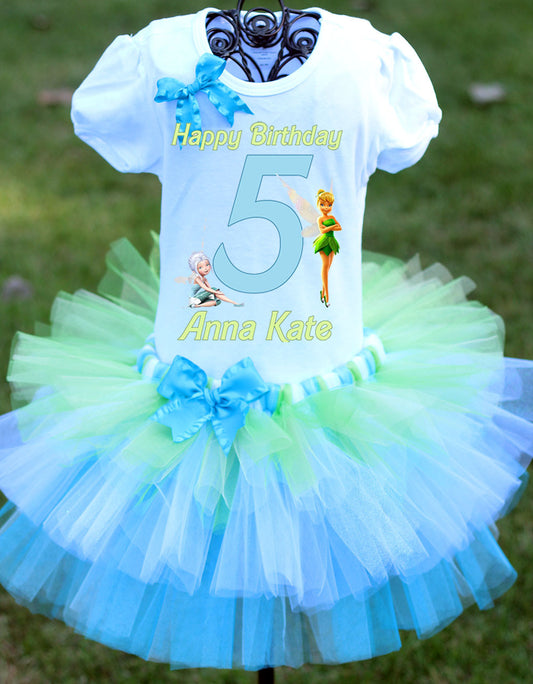 Tinkerbell Birthday Outfit Tiered Tutu – Twistin Twirlin Tutus