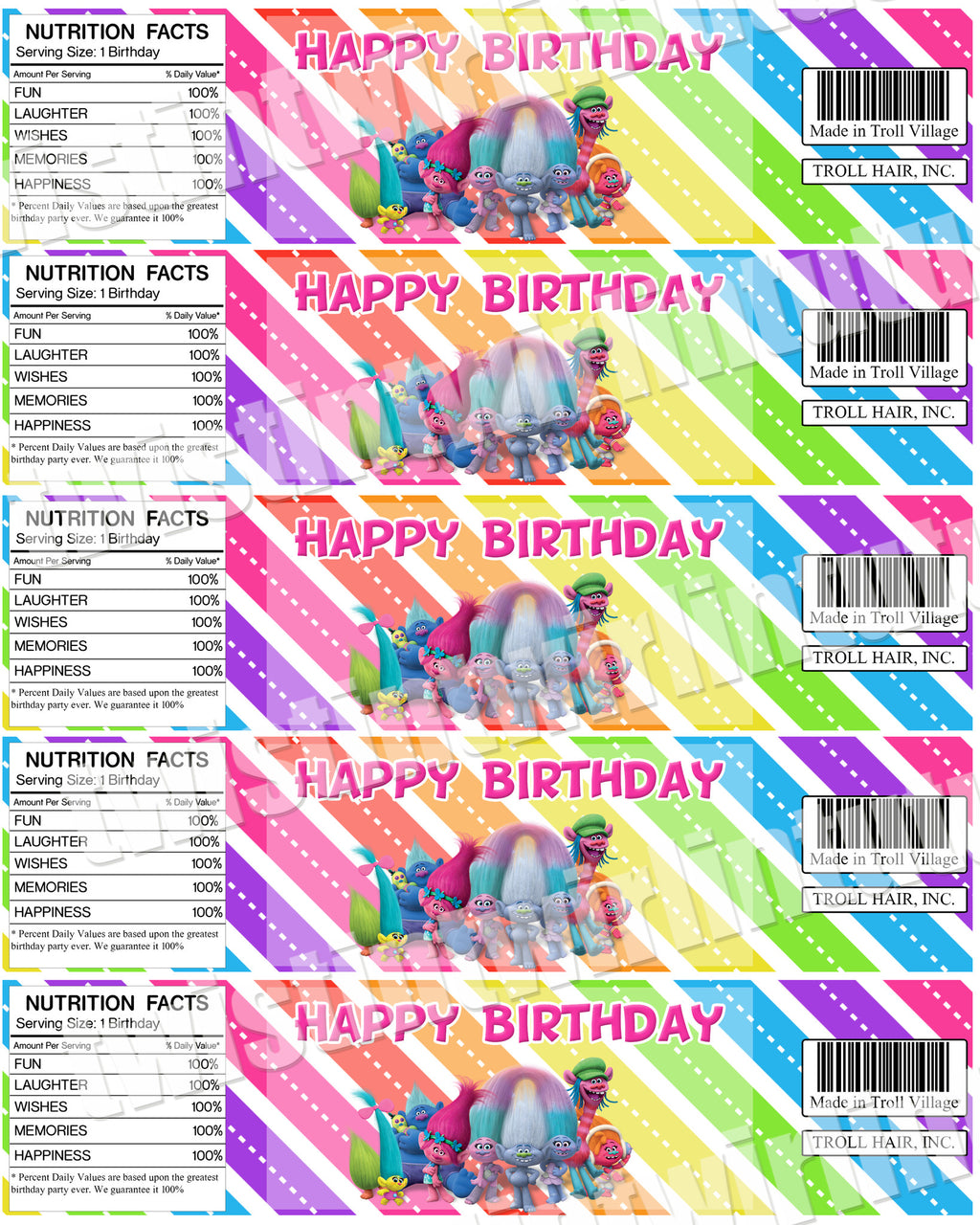 Trolls Birthday Party Printables | Twistin Twirlin Tutus
